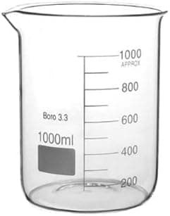 Boro 3.3 Glass Graduated Measuring Beaker for Lab or Kitchen (1000ml)