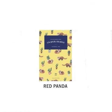 Iconic Design Pocket Note Grid Red Panda