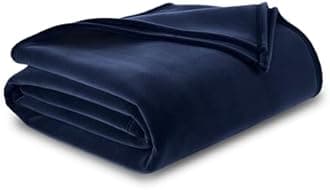 Full/Queen Snuggle-Ready Throw Blanket | Durable Machine Washable Pet Friendly | All-Season Comfort | Layering Bed Sofa Blanket | Cozy Navy