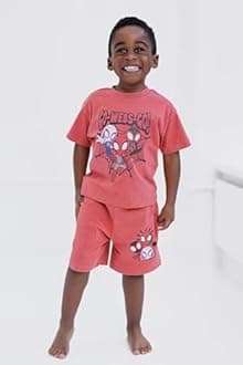 Marvel Avengers Captain America Iron Man Venom Hulk Cosplay Athletic T-Shirt and Shorts Outfit Set Toddler to Little Kid