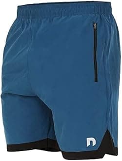 NEVER LOSE Mens 2 Pack Polyester Yoga Short Men Summer Running Gym Sports Shorts with Pockets Shorts for Men