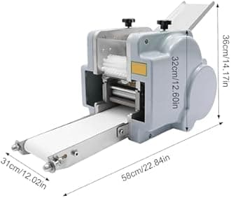 Commercial Dumpling Wrapper Maker, 110V 140W Electric Dumpling Maker, Automatic Dumpling Skin Machine with 3.54in Round Mold, Empanada Press, Wonton Dough Maker for Restaurant