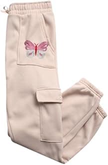 Real Love Girls Sweatpants - 2 Pack Lighweight Soft Fleece Cargo Pants & Jogger Sweatpants for Girls (Sizes 7-16)