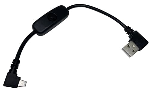 Stratux Elbow Power Cable with On-Off Button for Raspberry Pi Micro USB