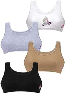 DChicaCotton Girls Strapless Bandeau Tube Bras - Non-padded, Soft, Comfortable & Stretchable Bra for Teens