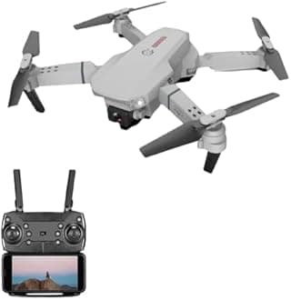 BA1NE E88 Pro Drone With Dual Camera 4K UHD For Adults FPV Foldable Remote Control Drone 3D Flips Altitude Hold Gesture One Key Takeoff-Landing APP Control With Carrying Case Mini Drone RC