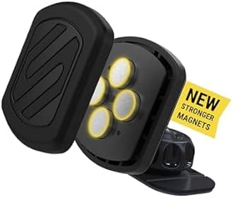 MXDM Extra Strong MagicMount Magnetic Phone Holder for Car Dashboard, Cell Phone Mount with Extra Strength Magnet and Thicker Metal Plate for Max Hold, Compatible with iPhone and All Devices