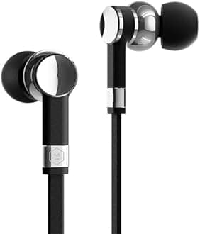 MASTER & DYNAMIC ME05 Wired Earphones, Wired Ear Buds with Built-in Remote to Control Music, Phone Calls, and Volume with USB-C Adapter, Palladium/Black