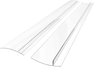 Linda's Essentials Silicone Stove Gap Covers (2 Pack), Heat Resistant Oven Gap Filler Seals Gaps Between Stovetop and Counter, Easy to Clean Stove Gap Guard (30 Inches, Clear)