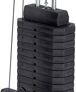 BODY TECH PVC Weight Stack Spare Plates for Gym Machines (5Kg Each Plates , 70 , black )