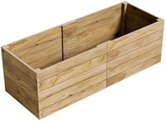 Conka Garden - Wooden Raised Bed Kit - Large Garden Planters for Vegetables, Herbs, Flowers – Start Growing Plants Earlier & Better - Durable & Resistant FSC Treated Timber 90cm L x 240cm W x 76cm H