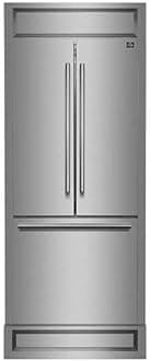 Forno Gallipoli 30" French Door Refrigerator, 17.5 cu.ft. Capacity + Modern Decorative Grill (4inch Width Increase)