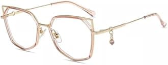 Firmoo Cat Eye Blue Light Blocking Glasses with Gemstone Pendant for Computer Reading Glasses for Women UV400 Protection