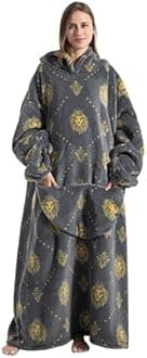 Capecage Blanket Hoodie, Long Hooded Blanket Sweatshirt as Birthday Gifts for Women Men, Long Wearable Blanket for Women Men.