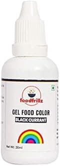 foodfrillz Black Currant (Purple) Food Gel Color, 20 ml Finest colour for Cake,Cookies,Ice Creams,Sweets
