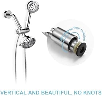 OFFO Shower Hose, 80 Inch High Pressure Stainless Steel Chrome Bidet Sprayer Hose