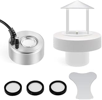 Mxmoonant 350ml/H Ultrasonic Mist Maker Fogger Metal Atomizer with Removable Splash Guard for Water Fountain Pond Pot Rockery Sink