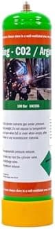 Argon CO2 Disposable Gas Bottle Cylinder KIT Welding 88/12% Mix 0.95L (Argon 88% / CO2 12%)