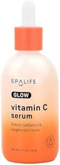 Spa Life Face Serum: GLOW Vitamin C & Radiating Daily Serum 100 ml (3.7 oz) - Targets Dark Spots, Fine Lines, Uneven Tone & Signs of Aging, Firming, Plumping & Radiance Boosting