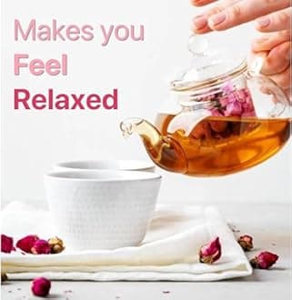 BLUE TEA - Rose Buds Tea - 60gm-60 Cups (Pack Of 2) | VITAMIN-C RICH | Beautiful Hair & Skin - Caffeine Free - Flower Based - Herbal Tea - Non-GMO | Featured In Shark Tank | Pet Jar Pack