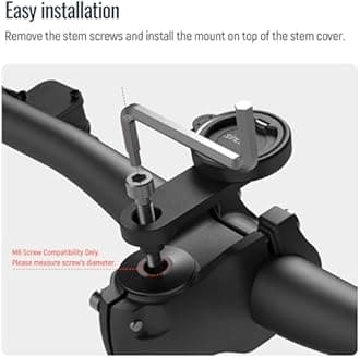 Bike Phone Holder, Bicycle Phone Holder Aluminium Alloy Bicycle Holder for Mountain and Road Bicycles, Quick Clamp for MTB Handlebar - Black 【C-1a Gen Series】