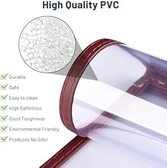 WeChef 30 Pack Restaurant Menu Covers Red 8.5x14" Double Stitched 2 Pages 4 Views PVC Transparent Restaurant Menu Holder Book Cafe Hotel Bar Burgundy