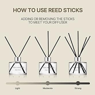 Cocod'or Signature Reed Diffuser, Pure Cotton, White, Glass, 6.7oz, 200ml, 3hrs, Home & Office