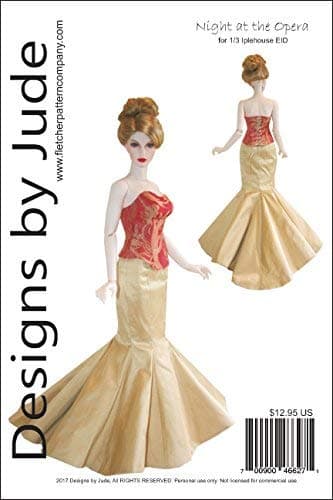 Opera Printed Sewing Pattern for 1/3 Iplehouse EID Dolls