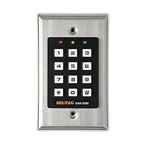Security digital code lock, IP 44, 12-24 V, sabotage contact.