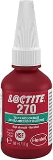Henkel 270/10 Loctite Threadlocker, High Strength, 10 mL