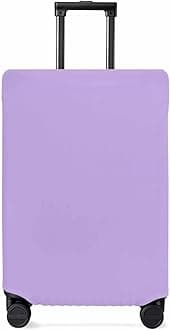 Lavender Purple Travel Luggage Cover, Light Purple Solid Anti-scratch Travel Suitcase Protector Covers, Washable Elastic Baggage Covers Fit 26-28 Inch Carry on Luggage