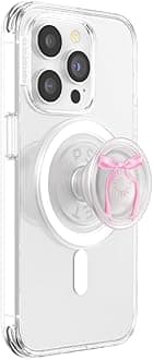 PopGrip for MagSafe, Magnetic Phone Grip & Stand, Swappable Top, Secure Grip for iPhone MagSafe Cases, Kickstand for Hands-Free Viewing, Wireless Charging Compatible - Translucent Mint