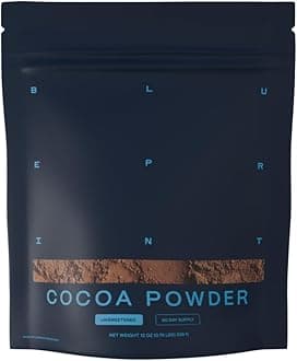 Blueprint Bryan Johnson Non Dairy Cocoa Powder – Elite Level Flavanols 100% Pure Low Fat Unsweetened Undutched Keto Friendly Great For Baking, Cooking & Smoothies 12Oz Bag