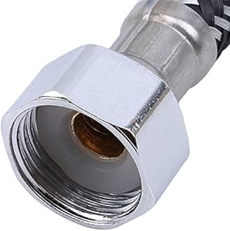 Stainless Steel Braided Hose Flexible Water Plumbing Pipe Bathroom Kitchen Sink Hot Cold Water Inlet Hoses for Toilet/Taps G1/2 X G1/2 70CM Long