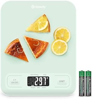 Etekcity Food Kitchen Scale, Digital Grams and Ounces for Weight Loss, Baking, Cooking, Keto and Meal Prep, LCD Display, Medium, Green