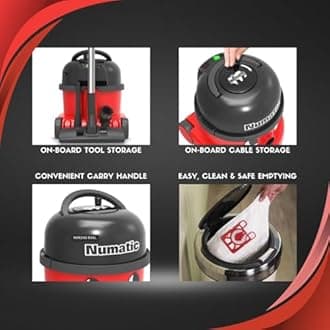 NRV240 Commercial Dry Henry Vacuum Cleaner 9L + Turbo Spinning Brush - Avern