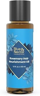 Blue Nectar Rosemary Oil for Hair Growth with Bhringraj Oil | Ideal Non - Sticky Hair Growth Oil | 100% Natural Oil with Amla Hair Oil (9 Herbs,30ml)