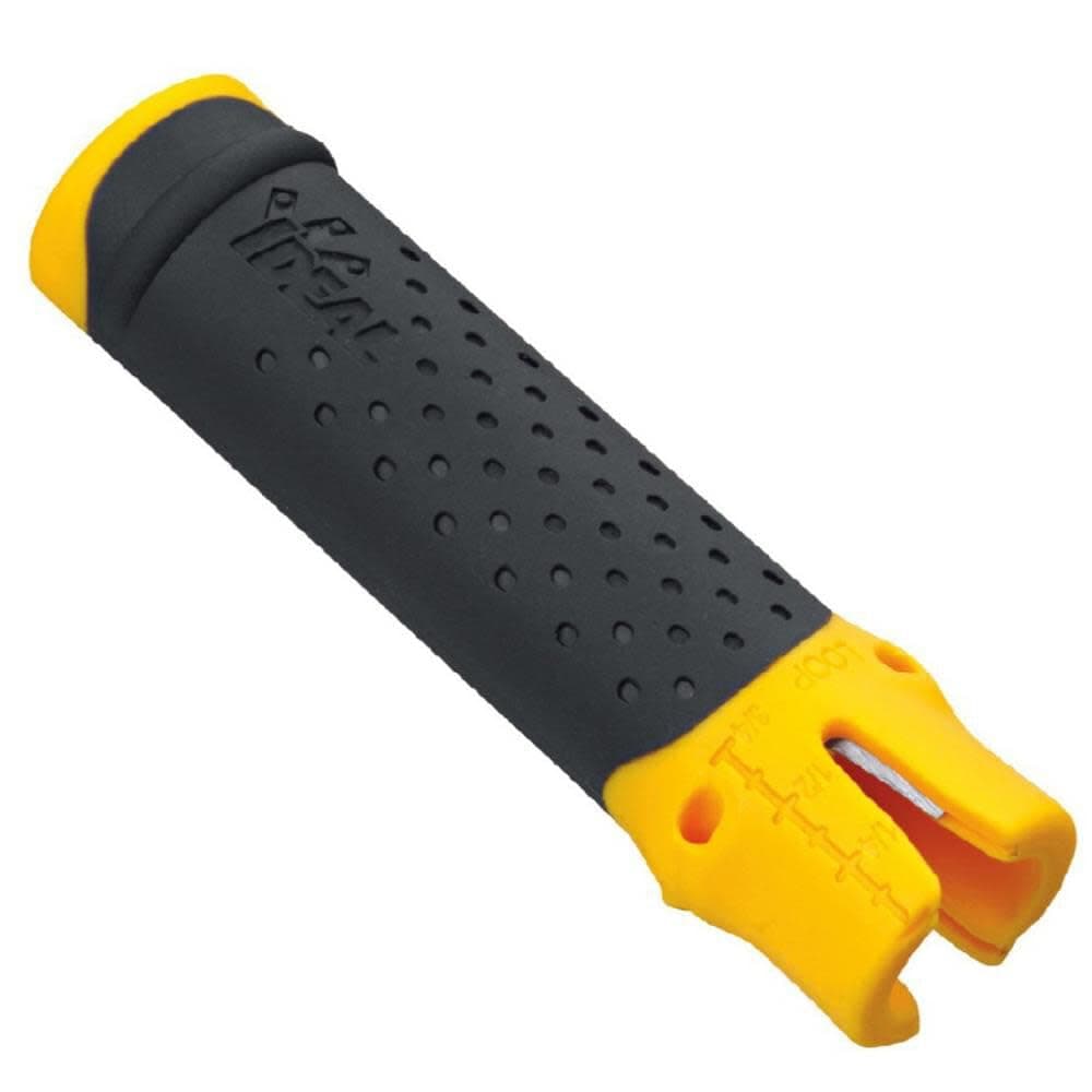 Cable Stripping Tool: Designed to strip the outer jacket of NM cables cleanly and quickly, this wire stripper is a portable handheld tool that electricians can use to remove protective coatings of