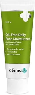 Oil-Free Daily Face Moisturizer | With Hyaluronic Acid, Ceramides & Multivitamins | For Non-Greasy & Hydrated Skin | Prolonged Moisturization | Strengthens Skin Barrier | 100 g