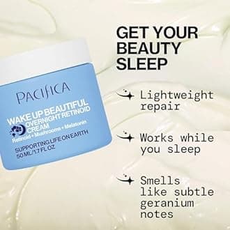 Pacifica Beauty | Wake Up Beautiful Overnight Retinoid Cream | 100% Vegan and Cruelty Free