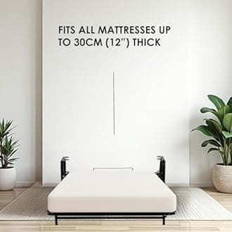 Murphy Bed - Classic Vertical Wall bed - Fold Up - Space Saving Folding Bed Frame - Pull Down (76 cm x 190 cm)