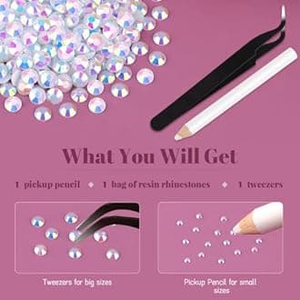 2500PCS 5mm Resin Jelly Rhinestones in Bulk (White AB), Bedazzling Flatback Crystals Rhinestones for Crafting DIY Nail Decoration, Gems Diomand Charms for Tumbler Shoes Clothing Fabric