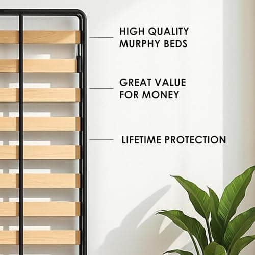 Murphy Bed - Classic Vertical Wall Bed - Fold Up - Space Saving Folding Bed Frame - Pull Down (160 cm x 200 cm)