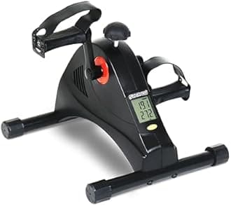 Sparnod Fitness SMB-250 Mini pedal cycle for exercise: Versatile Arms and leg exercise equipment for home with Adjustable Resistance, LCD Tracker, and Portable Silent Operation for Home and Office Use