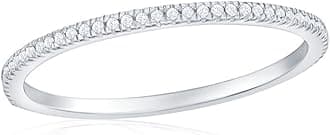 Beaux Bijoux Real Diamond Rings for Women in Sterling Silver - Engagement, Promise Anniversary, Genuine Fine Diamond Rings in Multiple Shapes and Styles