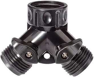 Rain Bird YFA075X Drip Irrigation Dual Port Y Faucet Adapter, 3/4" Female Hose Thread x 3/4" Male Hose Thread, On/Off Valves