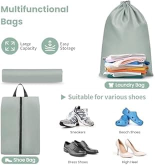 Packing Cubes for Travel |10 Set Matcha |Durable Luggage Organizer 4 Size(Extra Large, Large, Medium, Small),Comprehensive Cubes for Toiletry,Underwear, Shoe,Travel Essentials,Efficient Women Gifts