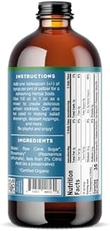 Bluestem Botanicals Organic Rosemary Simple Syrup, 8 oz, Cocktail and Mocktail Mixer for Drinks, Non-Alcoholic