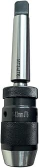 Keyless Drill Chuck MT3 Morse Taper Mount,Lathe Milling and Drilling Machine 3-Jaw for Portable Drills,Bench Drills,Milling Machines,Lathes,Etc.Adjustable 1/32"-1/2" (1mm-13mm)