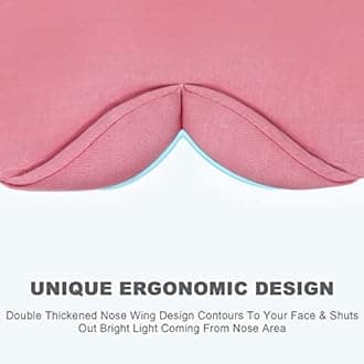 Sleep Mask for Women Men 100% handmade Cotton, Weighted Eye Mask for Sleeping with Cooling & Heated Gel Eye Mask Improving Dry Puffy Eyes, Light Blocking Blindfold Sleeping Mask for Home/Flight/Office